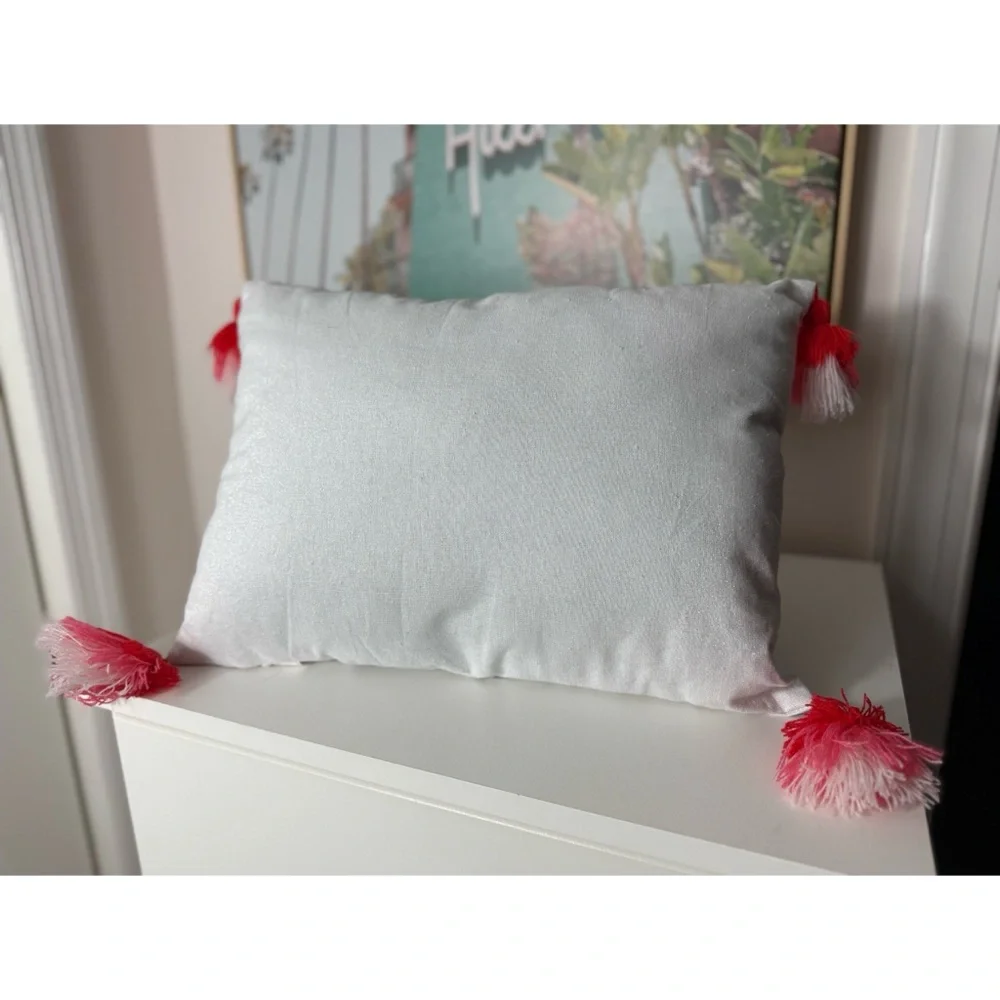 LC Lauren Conrad Happy Holiyays Christmas Tassel Decorative Holiday Pillow